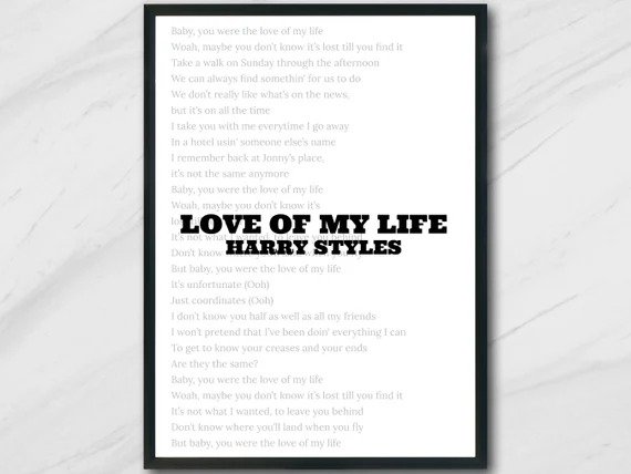 Love of My Life Lyrics Harry Styles